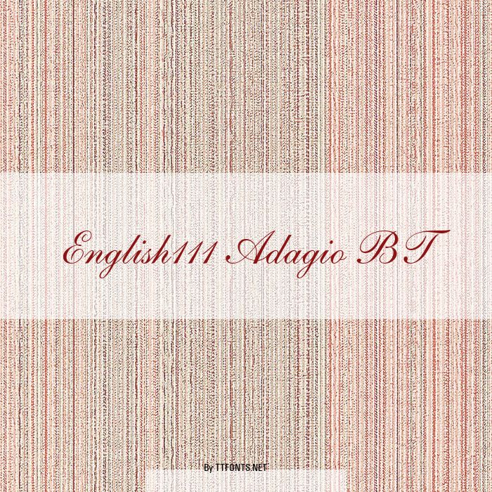 English111 Adagio BT example